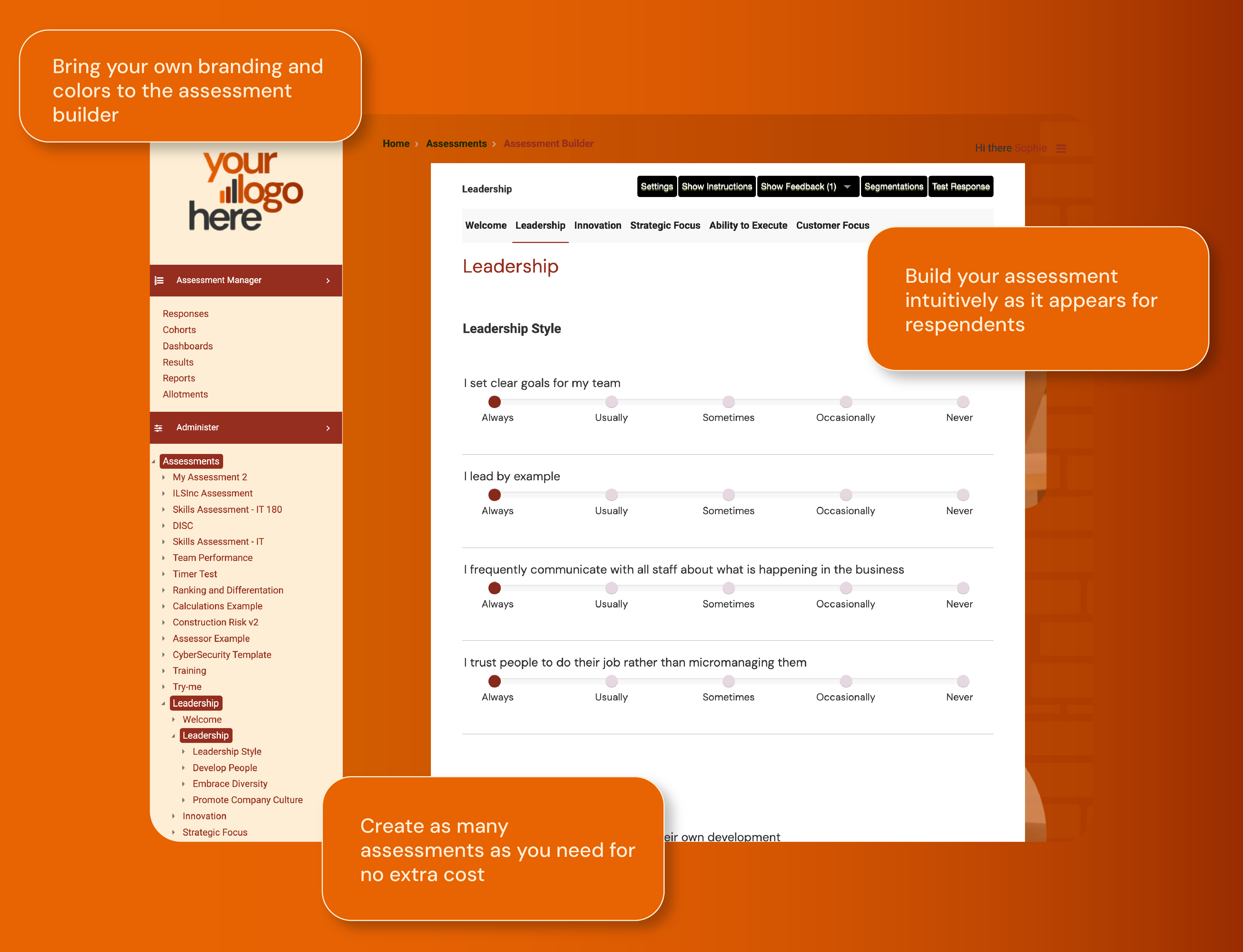 screenshot of Brilliant Assessments